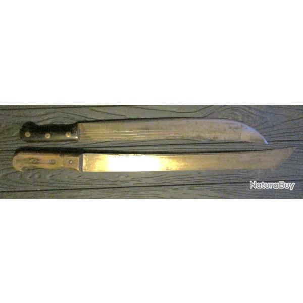 Lot de 2 machettes origine inconnue ( guerre d'Indochine)