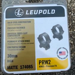 Colliers fixe LEUPOLD prw2 dia.30 high noir mat 174085