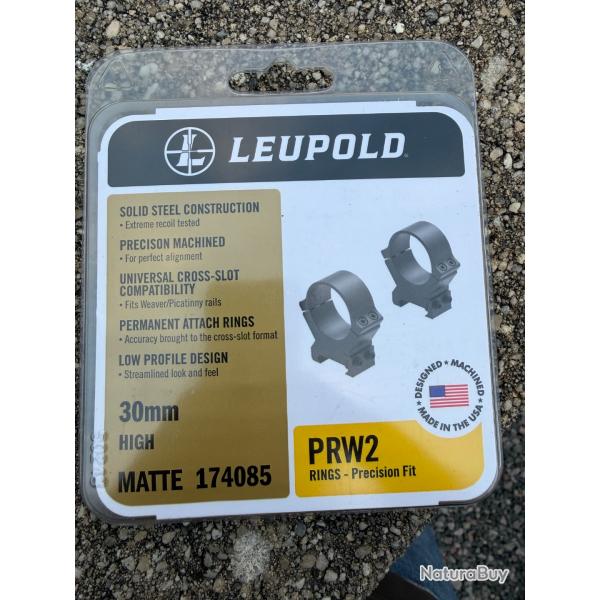 Colliers fixe LEUPOLD prw2 dia.30 high noir mat 174085