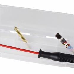 Boite de nettoyage Arme de Poing Pisteurs cal.22LR Baguette m&eacute;tal gain&eacute;e