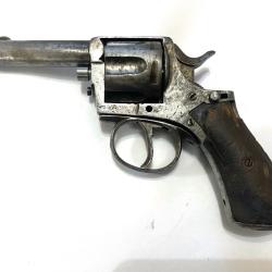 Gros Revolver Bulldog Li&eacute;geois Cal .380 - Poin&ccedil;on ELG - M&eacute;canisme Complet &agrave; R&eacute;vise