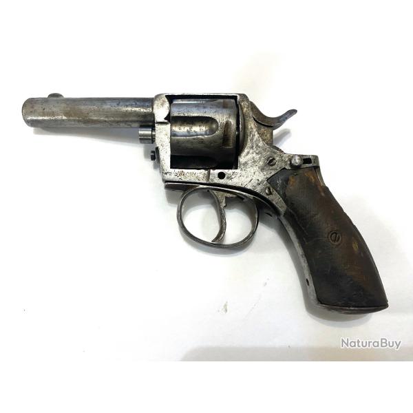 Gros Revolver Bulldog Li�geois Cal .380 - Poin�on ELG - M�canisme Complet � R�vise