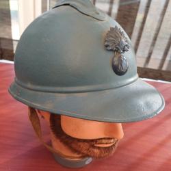 Casque Adrian M15 d'infanterie 14-18 - Coque authentique restaur&eacute;e pour vitrine