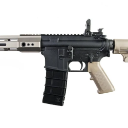 Replique Longue 6MM M4 RIS Carbine GAZ Metal Noire et TAN