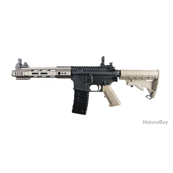 Replique Longue 6MM M4 RIS Carbine GAZ Metal Noire et TAN