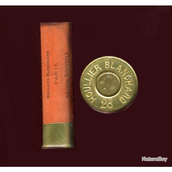Cal. 28 centrale - RARE et BELLE  cartouche HOULLIER BLANCHARD - tube carton orange - PORT COMPRIS