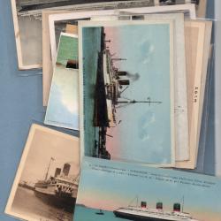 Lot 16 cartes postales anciennes de paquebots - N&deg;8931