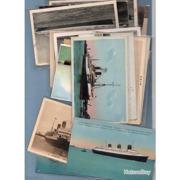 Lot 16 cartes postales anciennes de paquebots - N�8931