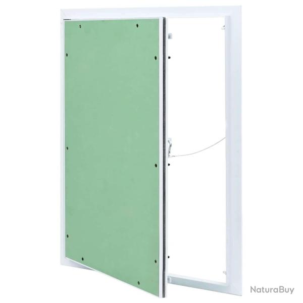 Panneau d'Acc�s Vert et Argent 55 x 65 cm Aluminium et Pl�tre