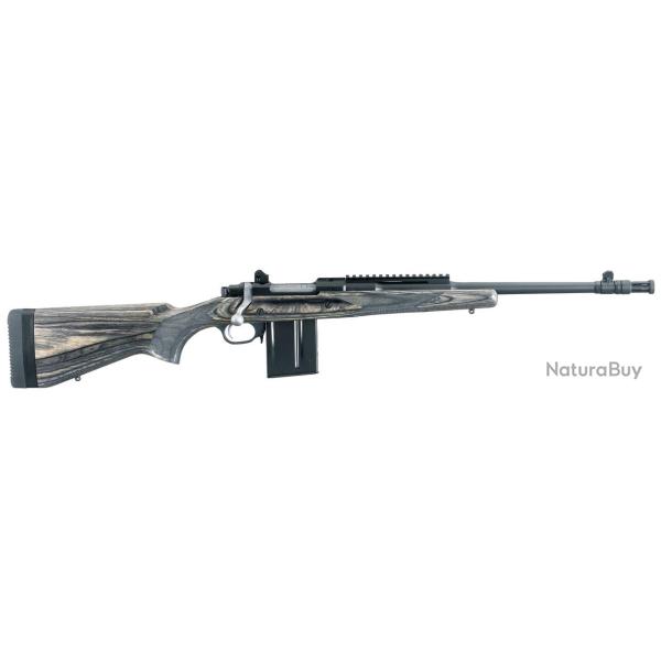 Carabine Ruger Gunsite Scout KM77-GS 308W Cache Flam FIX Lamel Noir 48CM 10CPS Cat.c