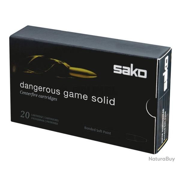 Cartouches Sako 9.3X66 18.5G 286GR Ramehead SD 501D Boite de 20