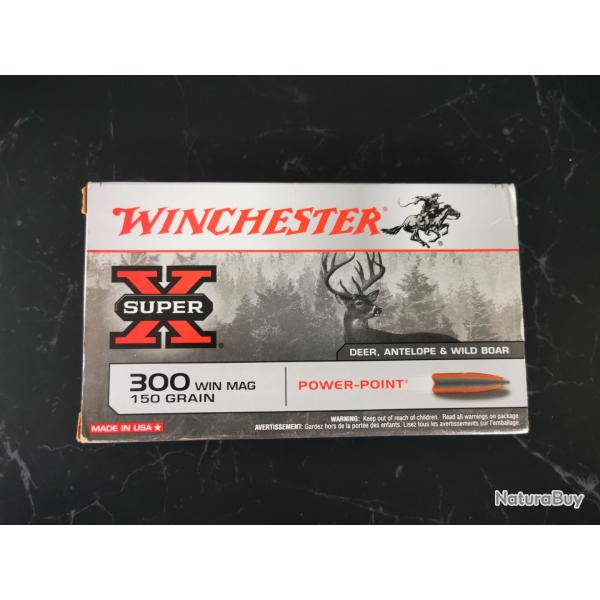1 boite de 20 balles winchester power point en 300wm 150 grains