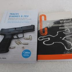 Lot 2 livres traces d'armes &agrave; feu et investigation criminelle