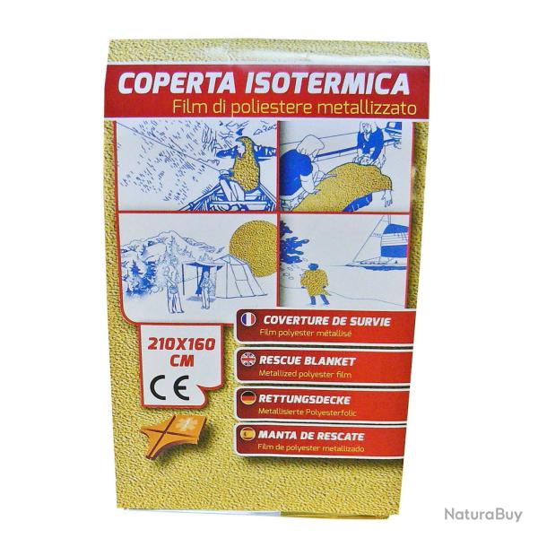 Couverture de survie isolante - Ref 11057 - EAN 3162420110572 - Plastimo