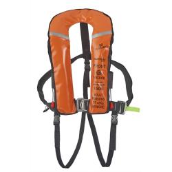 Gilet gonflable Solas Austral 180 avec harnais auto orange - Ref 64291 - EAN 3162420642912