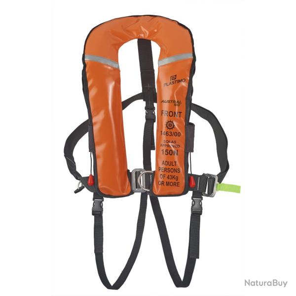 Gilet gonflable Solas Austral 180 avec harnais auto orange - Ref 64291 - EAN 3162420642912