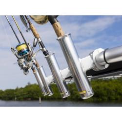 Support canne &agrave; p&ecirc;che r&eacute;glable, Aluminium poli brillant - Ref 66233 - EAN 3162420662330 - Plastimo