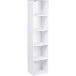 Biblioth&egrave;que casier &agrave; livres en MDF &eacute;tag&egrave;re de rangement &eacute;tag&egrave;re de bureau classeur avec 5 comparti