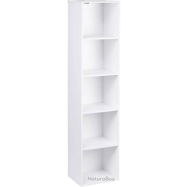 Biblioth�que casier � livres en MDF �tag�re de rangement �tag�re de bureau classeur avec 5 comparti