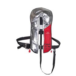 Gilet gonflable SOLAS 150 housse anti-feu PANOTEX avec harnais et  - Ref P206525 - EAN 3701600411704