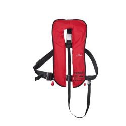Gilet gonflable SOLAS 150 rouge UML avec harnais et sous-cutale - Ref P206526 - EAN 3701600411698