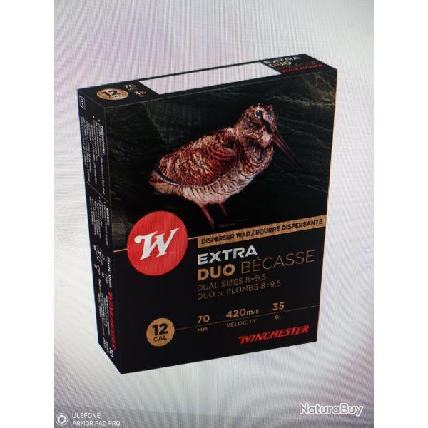 Winchester extra duo b�casse 12/70 35gr 8+9.5plombs 10 munitions