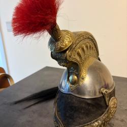 CASQUE DE TROUPE DE CUIRASSIER DE LA LIGNE MODELE 1858 - SECOND EMPIRE