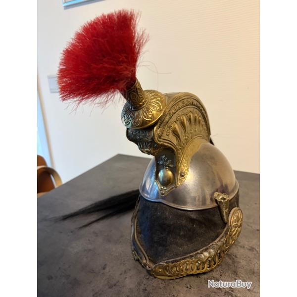 CASQUE DE TROUPE DE CUIRASSIER DE LA LIGNE MODELE 1858 - SECOND EMPIRE