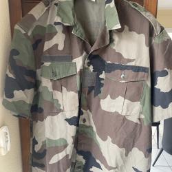 Chemise Militaire Marck Wahler - GEIE - Camo Vert - Taille 43/44 (XL) - Excellent &Eacute;tat