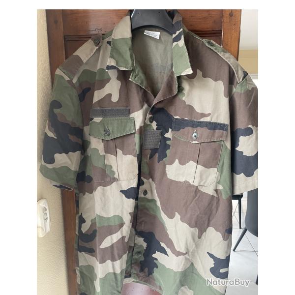 Chemise Militaire Marck Wahler - GEIE - Camo Vert - Taille 43/44 (XL) - Excellent �tat