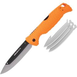 Couteau Muddy SWAP Pack 3 Lame Acier 420J2 Manche GFN Orange Lockback MUDFL35RB3Z