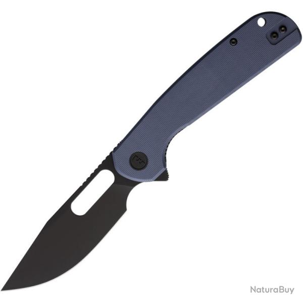 Couteau Eutektik Trinity Lame Acier 14C28N Manche G10 Bleu Denim Linerlock EUT024