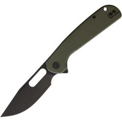 Couteau Eutektik Trinity Lame Acier 14C28N Manche G10 Vert OD Linerlock EUT023