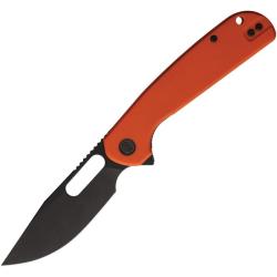 Couteau Eutektik Trinity Lame Acier 14C28N Manche G10 Orange Linerlock EUT020