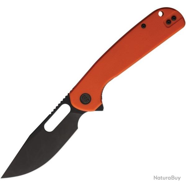 Couteau Eutektik Trinity Lame Acier 14C28N Manche G10 Orange Linerlock EUT020