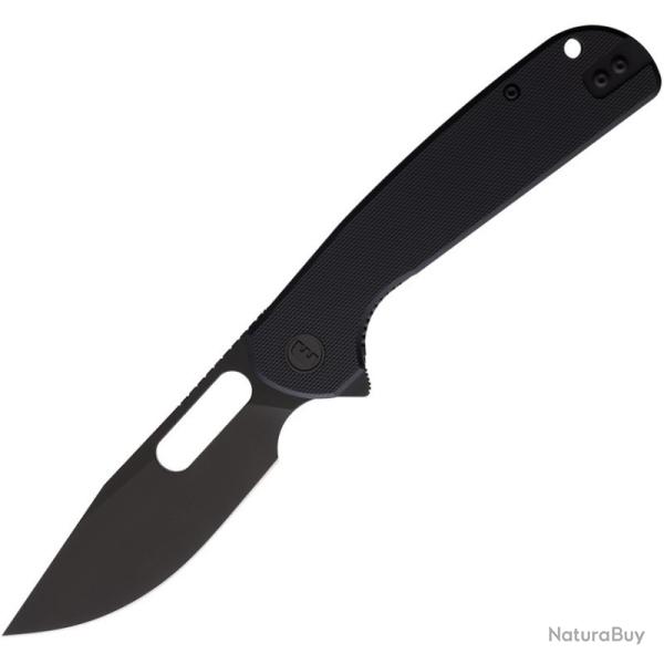 Couteau Eutektik Trinity Lame Acier 14C28N Manche G10 Noir Linerlock EUT019