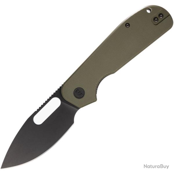 Couteau Eutektik EFD Lame Acier 14C28N Manche G10 Vert OD Linerlock EUT017