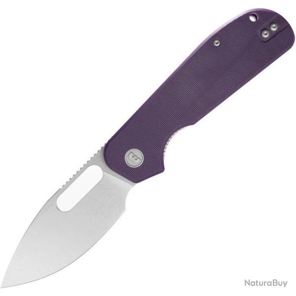 Couteau Eutektik EFD Lame Acier 14C28N Manche G10 Violet Linerlock EUT012