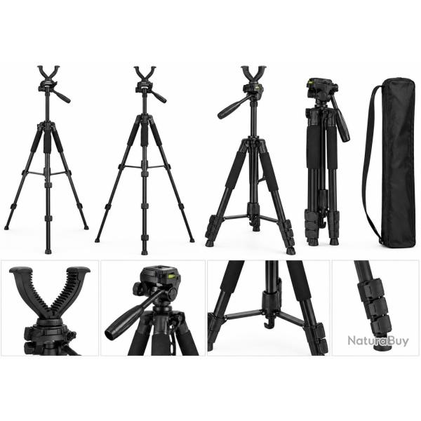 Tr�pied de Chasse pour Fusil de tir 50.8cm x 177.8cm Support Carabine Chasse Rotation 360�
