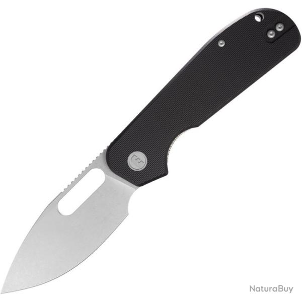 Couteau Eutektik EFD Lame Acier 14C28N Manche G10 Noir Linerlock EUT007