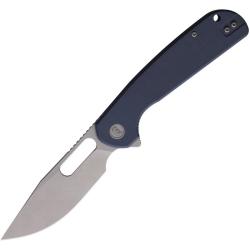 Couteau Eutektik Trinity Lame Acier 14C28N Manche G10 Bleu-Gris Linerlock EUT006