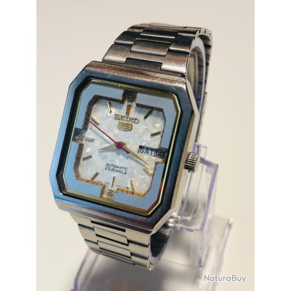 Montre Vintage Seiko 5 Automatique Cal. 4210, Bo�tier Carr�, Cadran Textur�, 1983