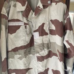 Veste Militaire FECSA - Camo D&eacute;sert - Taille 120M (XXL) - Trait&eacute;e Anti-Moustiques - Excellent &Eacute;tat