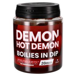BOUILLETTES SURDOSEES STARBAITS BOILIES IN DIP - 150 G HOT DEMON 20MM