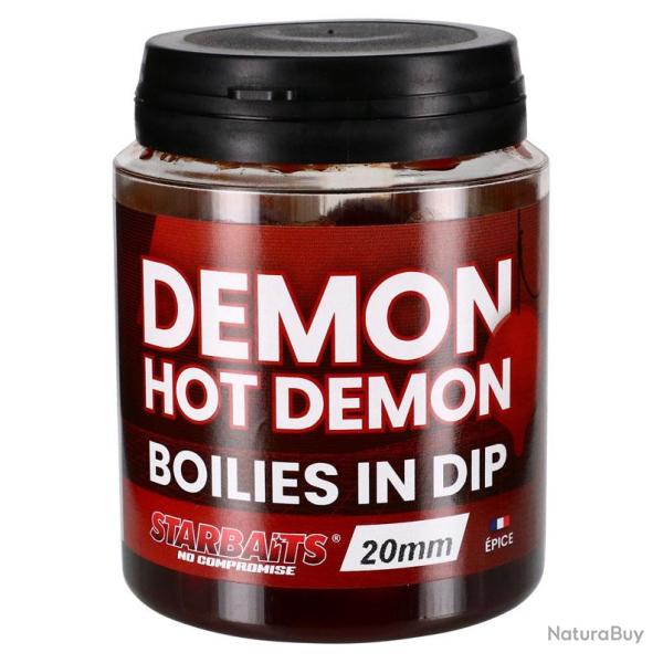 BOUILLETTES SURDOSEES STARBAITS BOILIES IN DIP - 150 G HOT DEMON 20MM