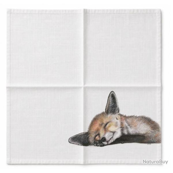 Serviette de Table Renard x2  Charlotte Nicolin
