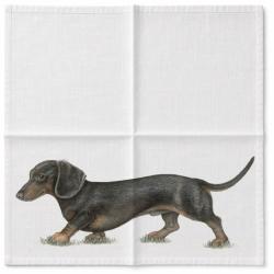 Serviette de Table Teckel x2  Charlotte Nicolin
