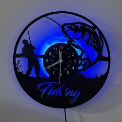 Horloge Murale LED P&ecirc;cheur