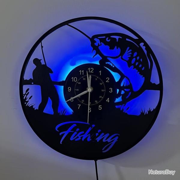 Horloge Murale LED P�cheur