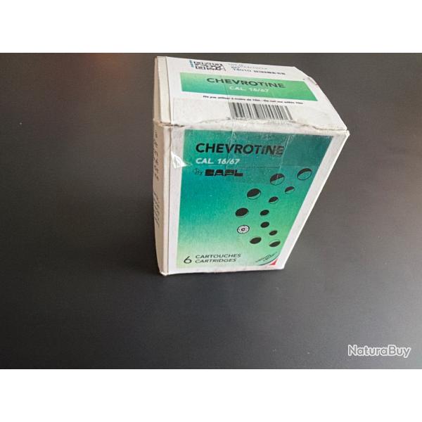 Cartouches de chevrotines caoutchouc cal.16/67 bte de 6